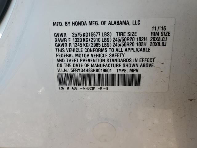 2017 ACURA MDX ADVANC 5FRYD4H83HB019601