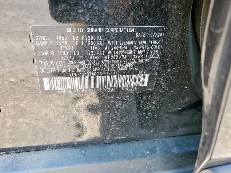 2025 SUBARU OUTBACK PR 4S4BTACC7S3124470