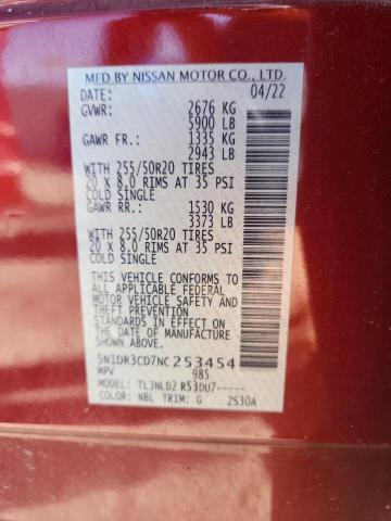 2022 NISSAN PATHFINDER #3290639769