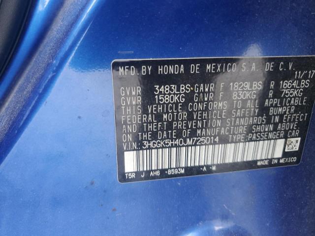 2018 HONDA FIT LX 3HGGK5H40JM725014