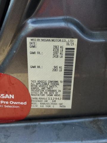 2020 NISSAN ALTIMA SV 1N4BL4DVXLC112942