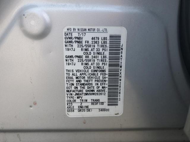 2017 NISSAN ROGUE S JN8AT2MVXHW282612