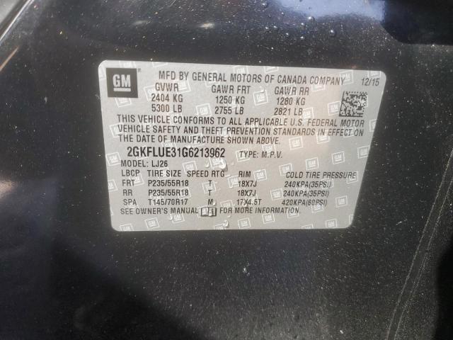 2016 GMC TERRAIN SL 2GKFLUE31G6213962