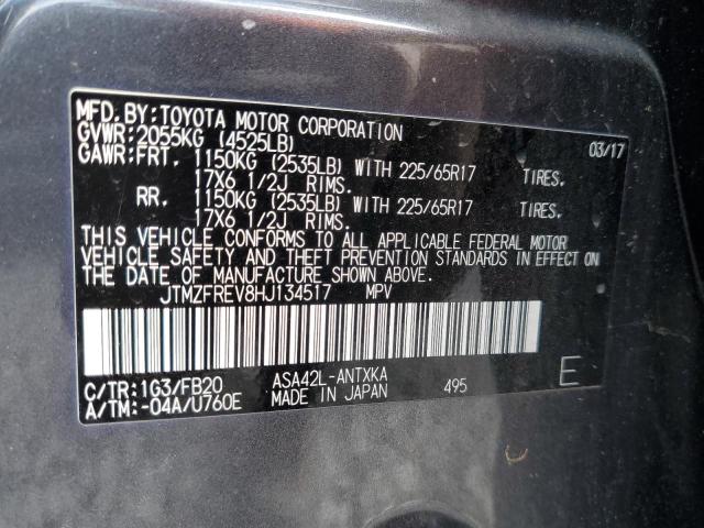 2017 TOYOTA RAV4 LE JTMZFREV8HJ134517