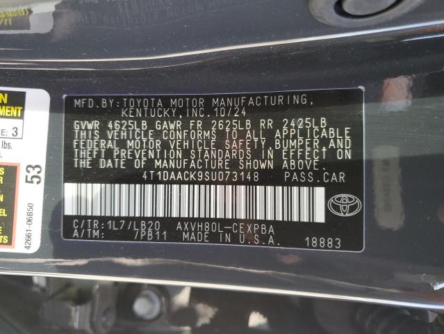 2025 TOYOTA CAMRY XSE 4T1DAACK9SU073148
