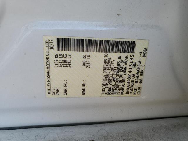 2016 NISSAN MAXIMA 3.5 1N4AA6AP6GC413135