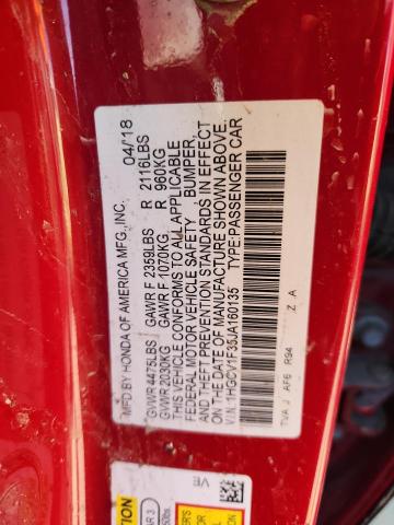 2018 HONDA ACCORD SPO #3278905084