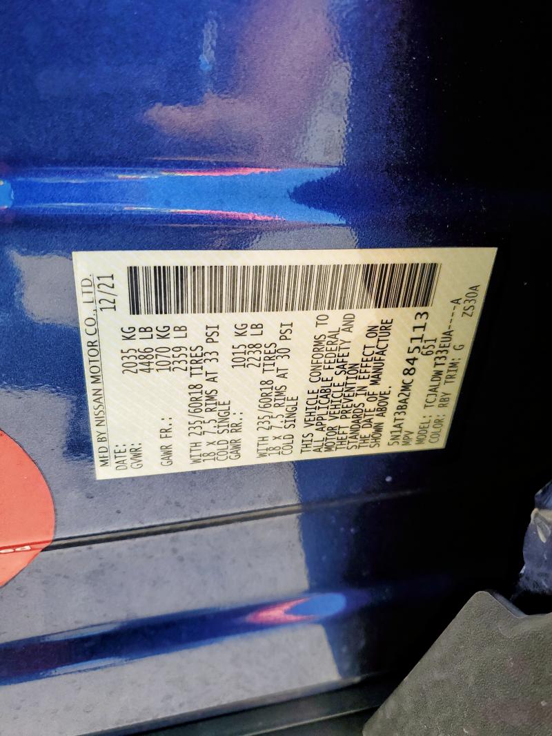 2021 NISSAN ROGUE SV - 5N1AT3BA2MC845113