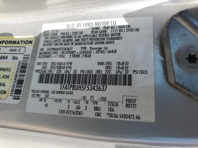 2015 FORD MUSTANG - 1FATP8UH5F5343637