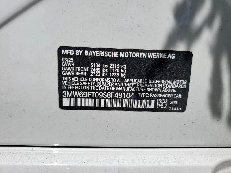 2025 BMW M340XI 3MW69FT09S8F49104