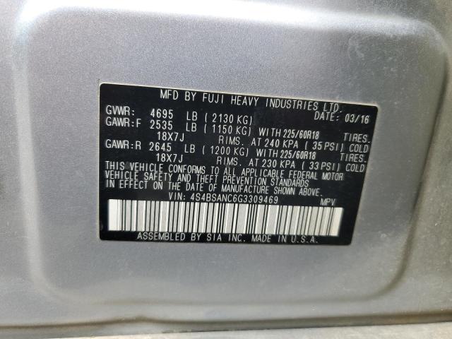 2016 SUBARU OUTBACK 2. 4S4BSANC6G3309469