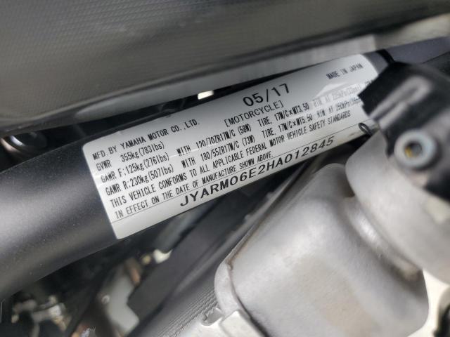2017 YAMAHA FZ07 JYARM06E2HA012845
