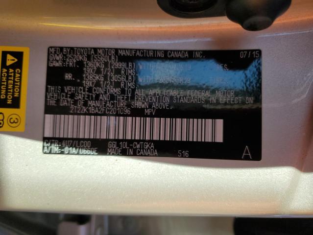 2015 LEXUS RX 350 2T2ZK1BA2FC201096