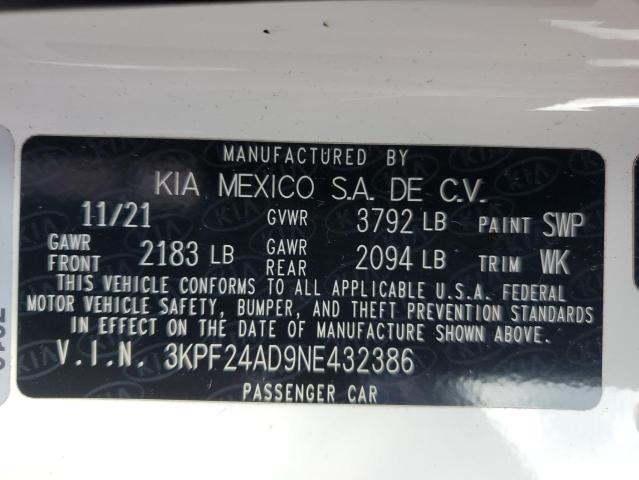 2022 KIA FORTE FE - 3KPF24AD9NE432386