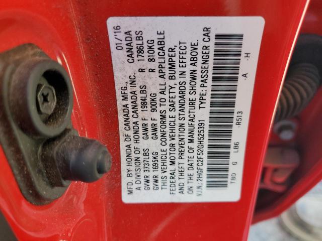 2016 HONDA CIVIC LX - 2HGFC2F52GH525391