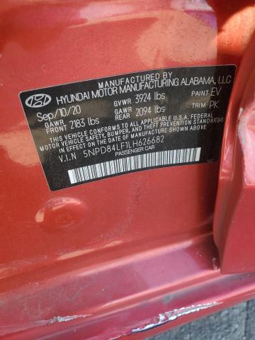 2020 HYUNDAI ELANTRA SE 5NPD84LF1LH626682