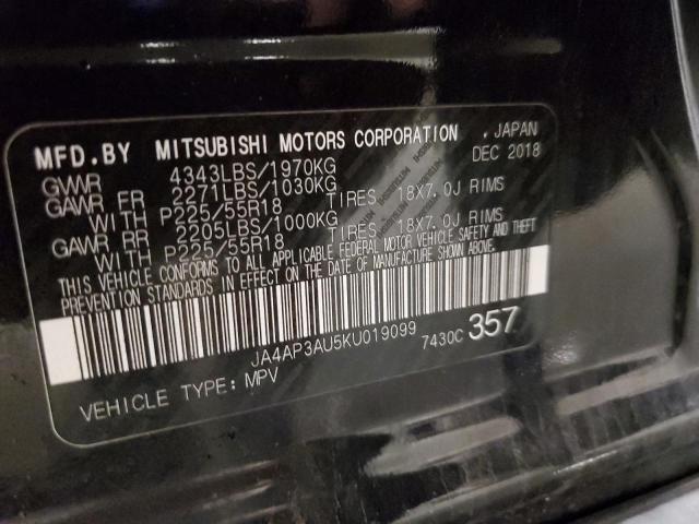 2019 MITSUBISHI OUTLANDER SPORT ES JA4AP3AU5KU019099