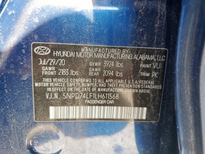 2020 HYUNDAI ELANTRA SE - 5NPD74LF1LH611568