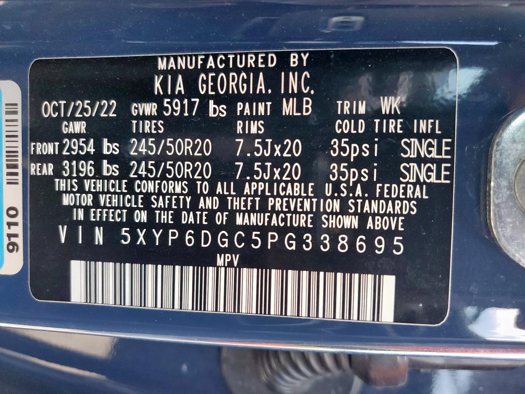 2023 KIA TELLURIDE 5XYP6DGC5PG338695