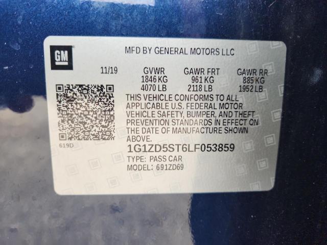 2020 CHEVROLET MALIBU LT 1G1ZD5ST6LF053859