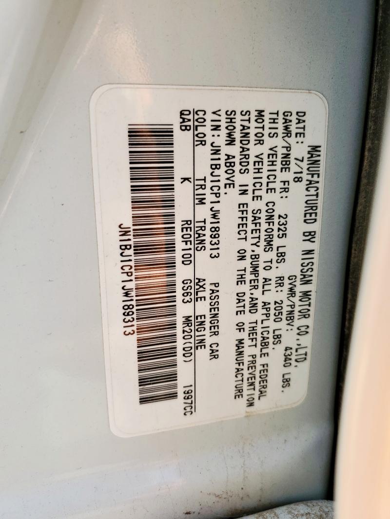 2018 NISSAN ROGUE SPOR JN1BJ1CP1JW189313