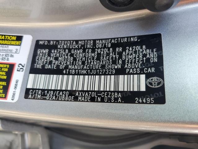 2018 TOYOTA CAMRAY 4T1B11HK1JU127329