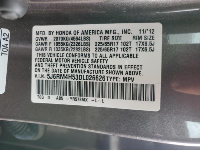 5J6RM4H53DL026626 2013 HONDA CRV