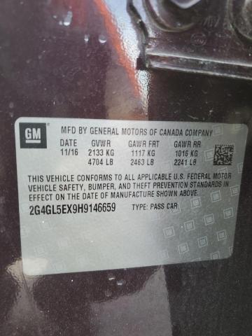 2017 BUICK REGAL SPOR 2G4GL5EX9H9146659