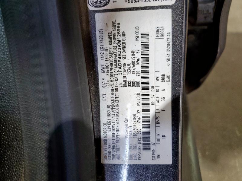 2019 FORD FIESTA SE - 3FADP4BJ3KM126966