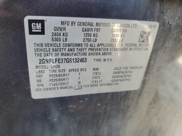 2016 CHEVROLET EQUINOX LT 2GNFLFE37G6132463