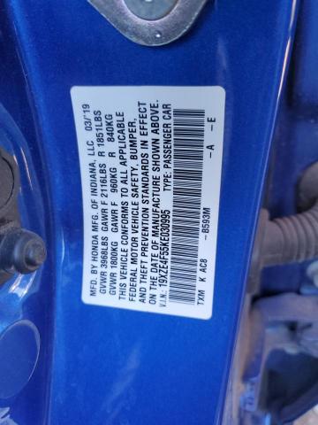2019 HONDA INSIGHT EX 19XZE4F55KE030995