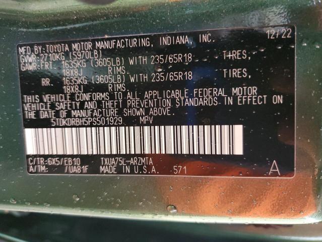 2023 TOYOTA HIGHLANDER - 5TDKDRBH5PS501929