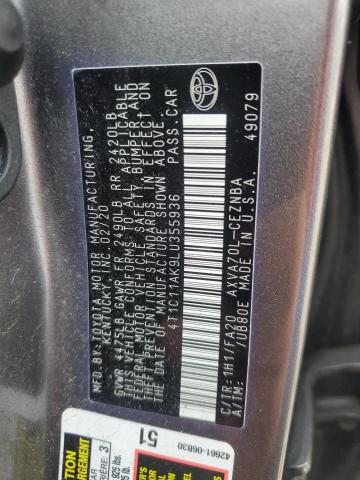 2020 TOYOTA CAMRY LE - 4T1C11AK9LU355936