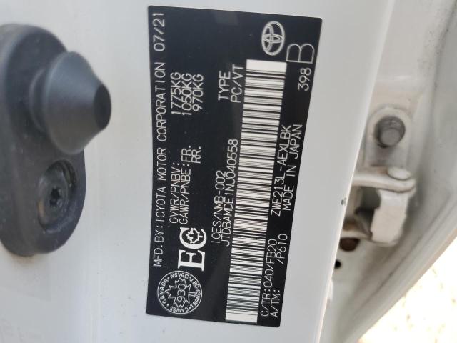 2022 TOYOTA COROLLA JTDBAMDE1NJ040558