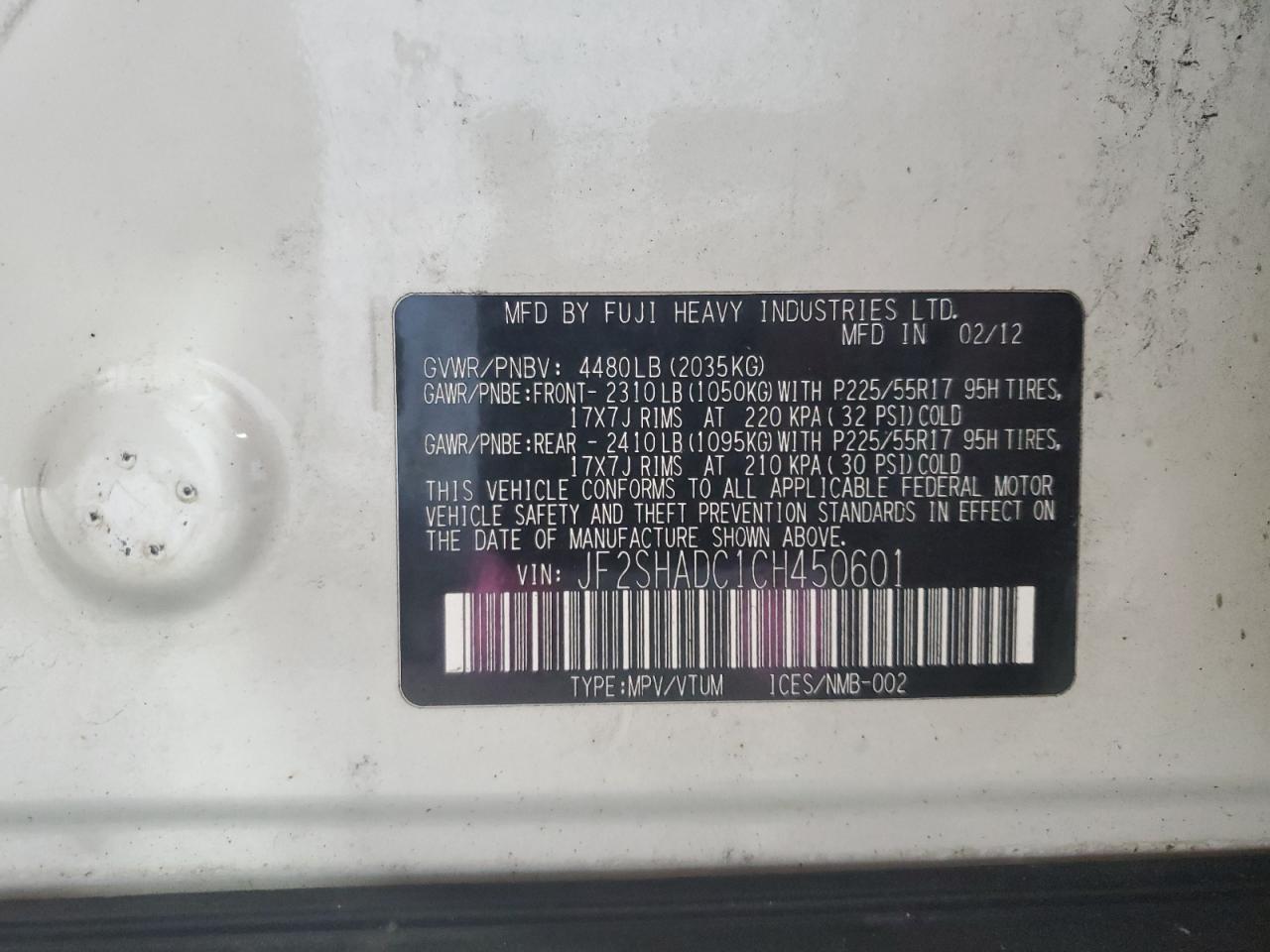 SUBARU FORESTER 2.5X PREMIUM