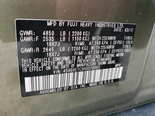 2017 SUBARU OUTBACK TOURING #3286682302