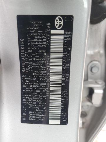 2025 TOYOTA COROLLA LE 5YFB4MDE5SP243144