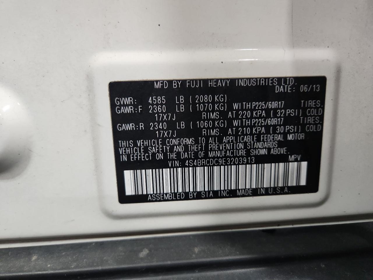 SUBARU OUTBACK 2.5I PREMIUM