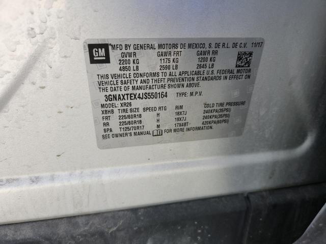 2018 CHEVROLET EQUINOX LT 3GNAXTEX4JS550164