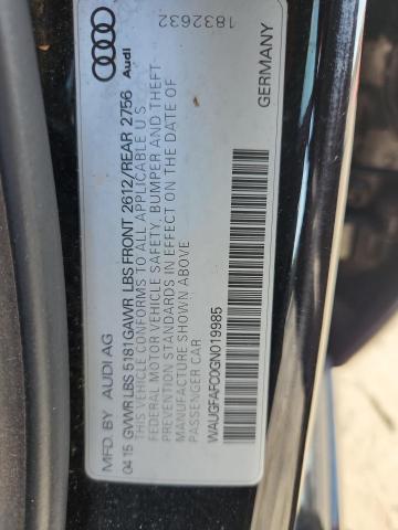 2016 AUDI A6 PREMIUM PLUS WAUGFAFC0GN019985