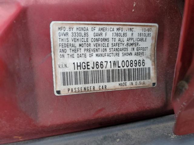 1998 HONDA CIVIC LX #3297076514