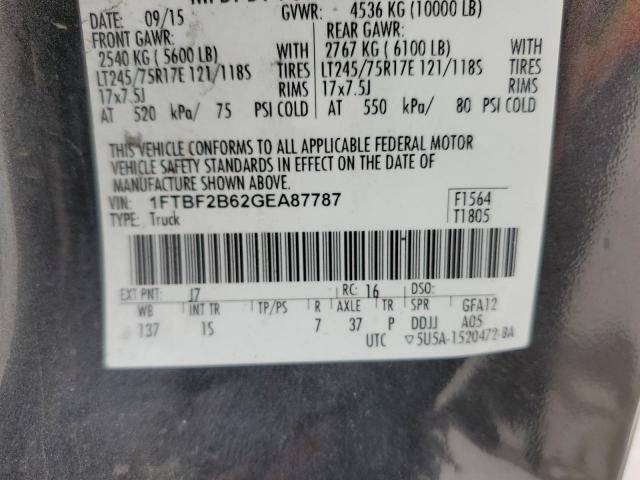 2016 FORD F250 SUPER 1FTBF2B62GEA87787