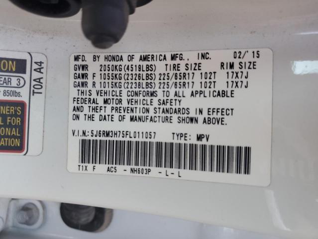 2015 HONDA CR-V EXL 5J6RM3H75FL011057