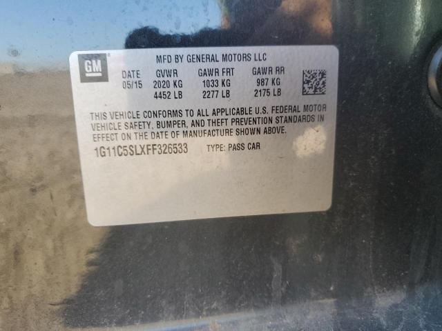 2015 CHEVROLET MALIBU 1LT 1G11C5SLXFF326533