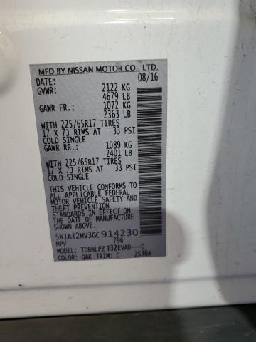 2016 NISSAN ROGUE S 5N1AT2MV3GC914230