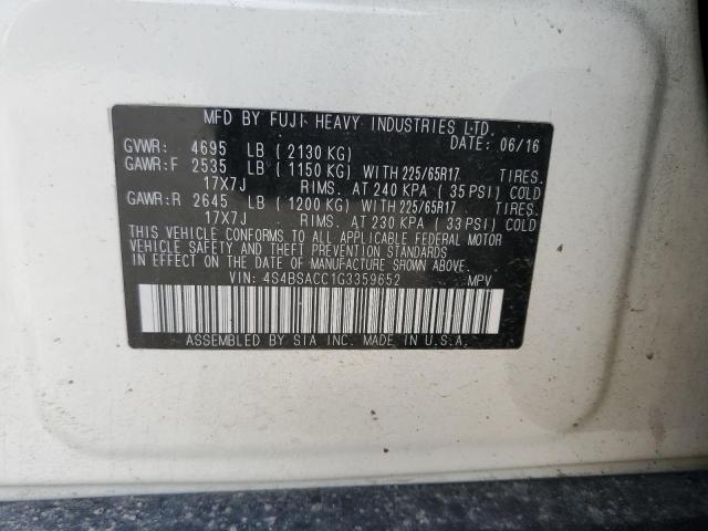 2016 SUBARU OUTBACK 2. 4S4BSACC1G3359652
