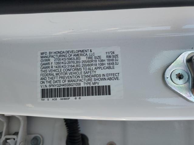 2025 HONDA PILOT EXL 5FNYG2H45SB021058