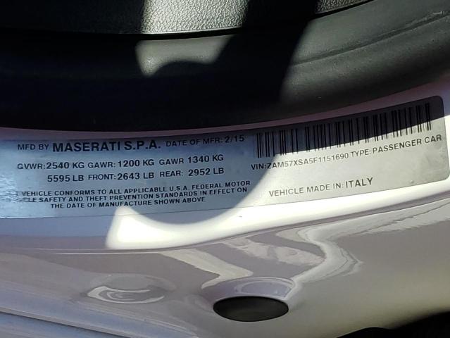 2015 MASERATI GHIBLI ZAM57XSA5F1151690