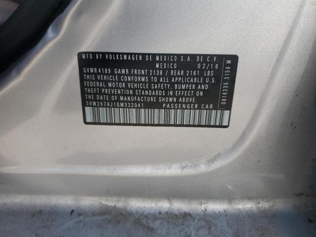 2016 VOLKSWAGEN JETTA S 3VW267AJ1GM332041