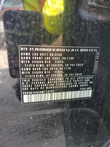 2019 VOLKSWAGEN TIGUAN SE 3VV2B7AX4KM119792